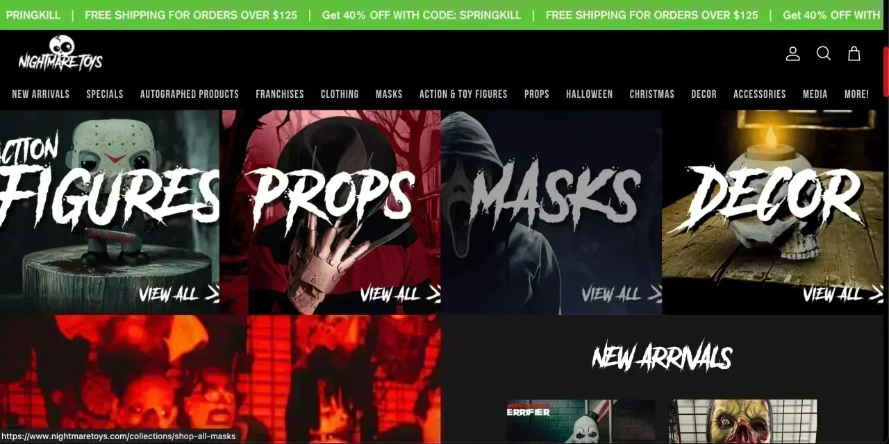 Nightmare Toys - E-commerce Store