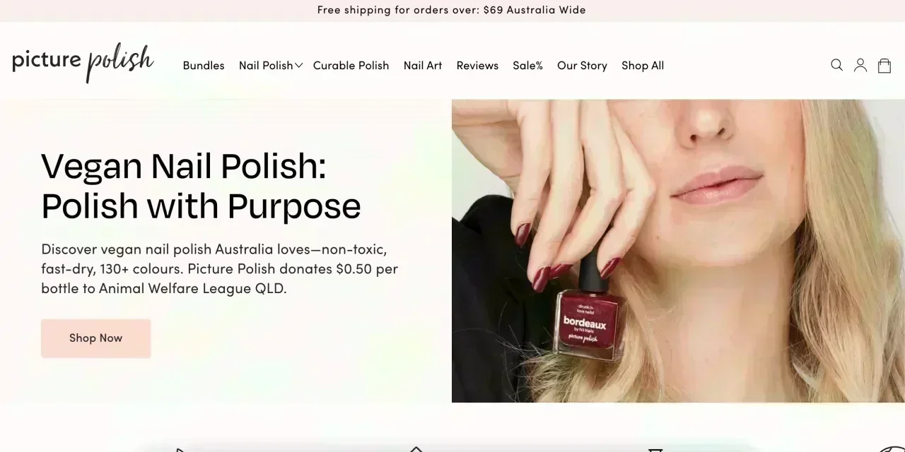 Picture Polish - Boutique nail polish e-commerce platform with color matching tools, subscription services, and virtual try-on features.