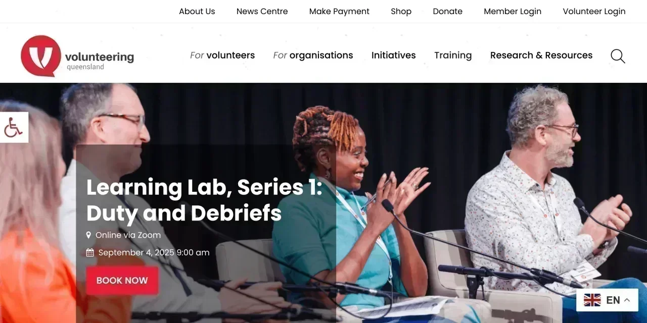 Volunteering QLD - Community platform connecting volunteers with organizations, featuring opportunity matching and impact tracking.